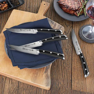 
                  
                    Load image into Gallery viewer, TS Series 4-Piece Steak Knife Set, Forged Swedish 14C28N Steel, 1020724
                  
                