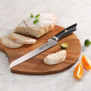 
                  
                    Load image into Gallery viewer, ELBERT Series 8-Inch Offset Bread Knife, Forged German Steel
                  
                