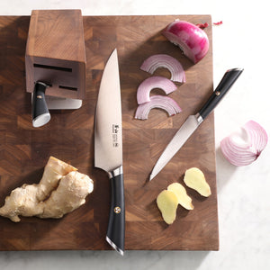 
                  
                    Load image into Gallery viewer, ELBERT Series 4-Piece Knife Block Set, Forged German Steel, HUA Acacia Block
                  
                