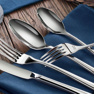 
                  
                    Load image into Gallery viewer, RAIN II Series 20-Piece Forged Flatware Set, Stainless Steel 18/10, 1027013
                  
                