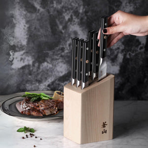 
                  
                    Load image into Gallery viewer, TC Series 6-Piece Steak Knife Block Set, Forged Swedish 14C28N Steel
                  
                