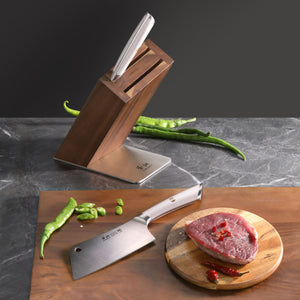 
                  
                    Load image into Gallery viewer, ELBERT Series Cleaver Knife Block Sets, Forged German Steel, Acacia Wood
                  
                