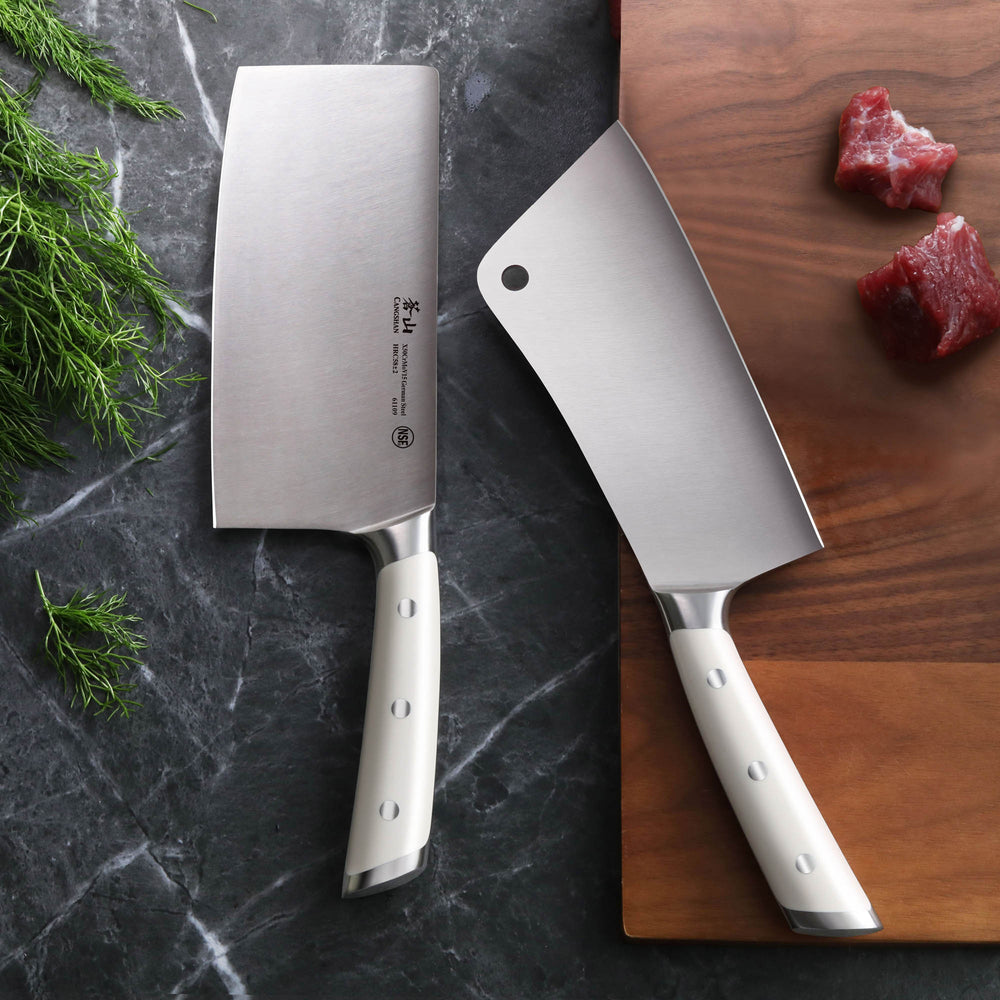 
                  
                    Load image into Gallery viewer, S &amp;amp; S1 Series 2-Piece Cleaver Knife Set, Forged German Steel
                  
                