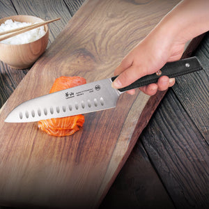 
                  
                    Load image into Gallery viewer, TG Series 7-Inch Santoku Knife, Swedish 12C27M Steel, 62182
                  
                