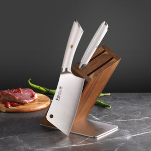 
                  
                    Load image into Gallery viewer, ELBERT Series Cleaver Knife Block Sets, Forged German Steel, Acacia Wood
                  
                