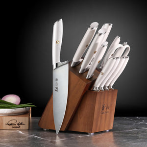 
                  
                    Load image into Gallery viewer, L &amp;amp; L1 Series 12-Piece Knife Block Set with 4 Steak Knives, Forged German Steel
                  
                