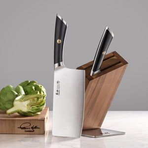 
                  
                    Load image into Gallery viewer, ELBERT Series Cleaver Knife Block Sets, Forged German Steel, Acacia Wood
                  
                