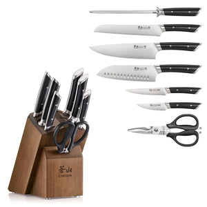 
                  
                    Load image into Gallery viewer, HELENA Series Knife Block Set, Forged German Steel, Acacia Block
                  
                