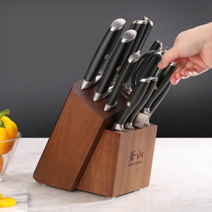 
                  
                    Load image into Gallery viewer, L &amp;amp; L1 Series 12-Piece Knife Block Set with 4 Steak Knives, Forged German Steel
                  
                