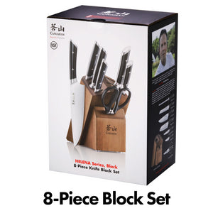 
                  
                    Load image into Gallery viewer, HELENA Series Knife Block Set, Forged German Steel, Acacia Block
                  
                