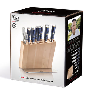 
                  
                    Load image into Gallery viewer, KITA Series 12-Piece Knife HUA Knife Block Set, High Carbon X-7 Damascus Steel
                  
                