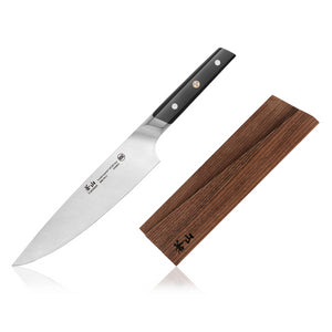 
                  
                    Load image into Gallery viewer, TC Series 8-Inch Chef Knife with Ash Wood Sheath, Forged Swedish 14C28N Steel, 1020908
                  
                