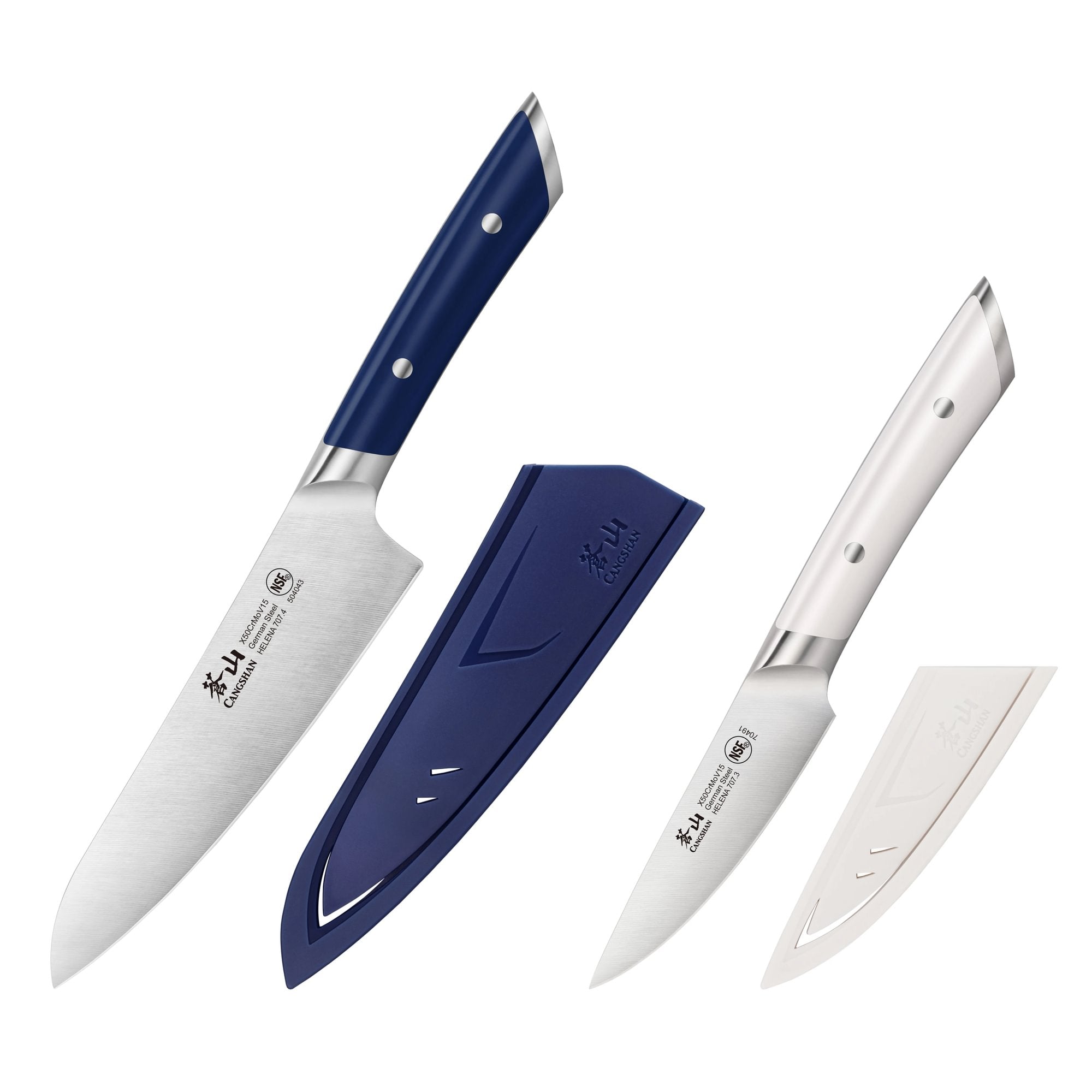 HELENA Series 2-Piece Starter Knife Set Forged German Steel, 505446 (Navy & White)