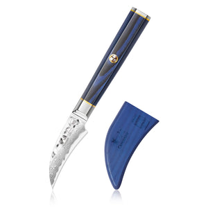 
                  
                    Load image into Gallery viewer, KITA Series 2.5in Peeling Knife with Sheath, X-7 Steel, 503879
                  
                