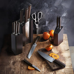 
                  
                    Load image into Gallery viewer, A Series 14-Piece Magnetic Knife Block Set, Forged German Steel, DENALI Walnut Block, 1022285
                  
                