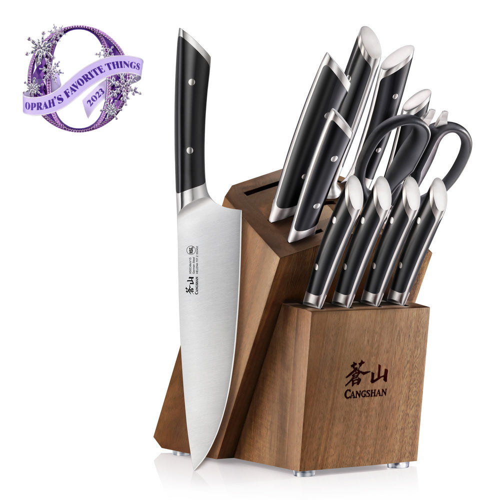 
                  
                    Load image into Gallery viewer, HELENA Series Knife Block Set, Forged German Steel, Acacia Block
                  
                