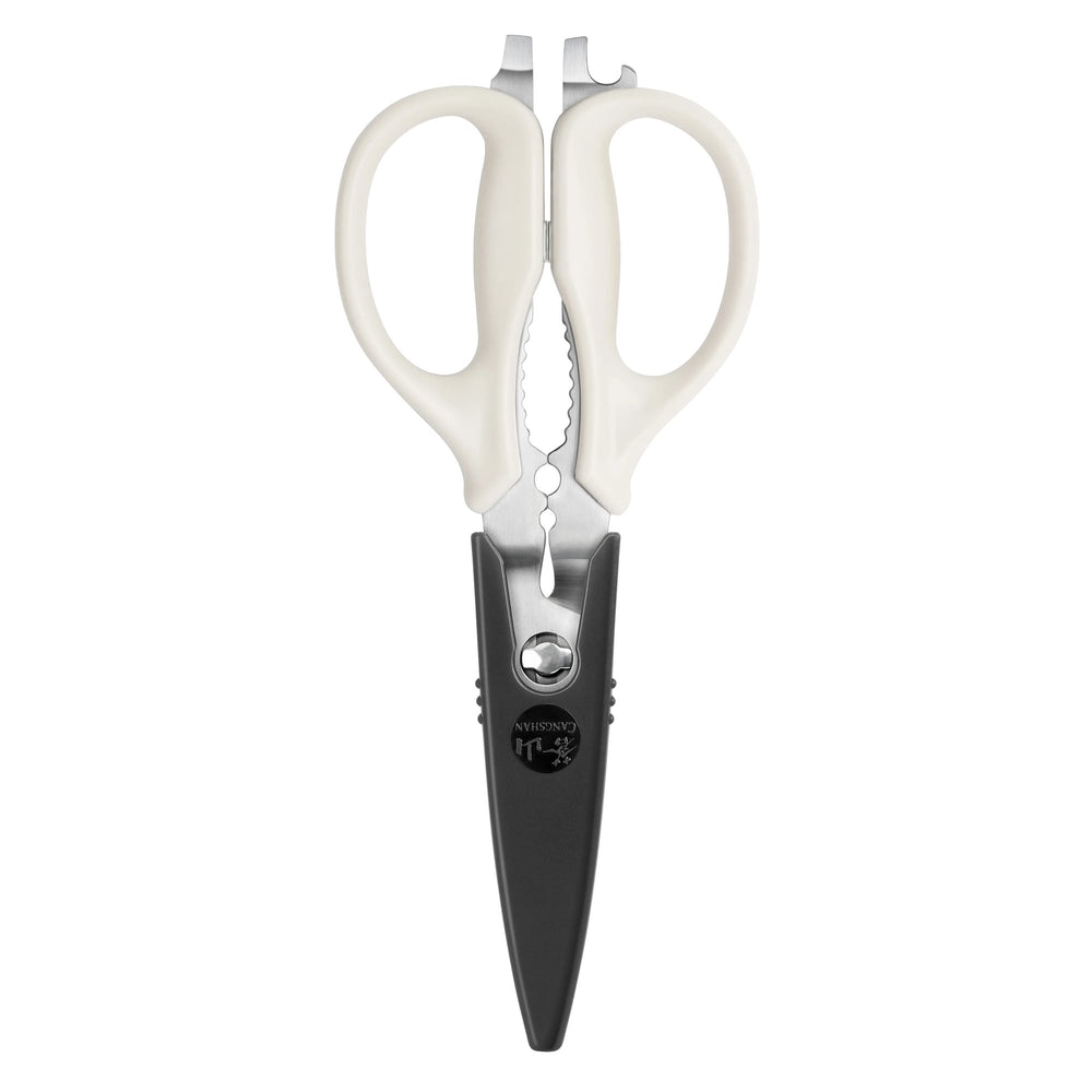 
                  
                    Load image into Gallery viewer, 9-Inch Heavy Duty Utility Kitchen Shears with Blade Holder, Black or White
                  
                