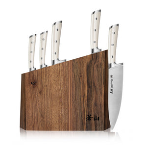 
                  
                    Load image into Gallery viewer, S1 Series 6-Piece German Steel Forged Knife Block Set, Forged German Steel, Walnut Block, 59663
                  
                