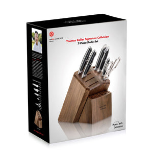 
                  
                    Load image into Gallery viewer, TKSC 7-Piece Knife Block Set with 8 Spare Slots, Forged Swedish Powder Steel, Thomas Keller Signature Collection, Black, 1024685
                  
                