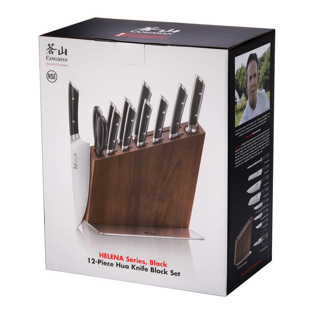 
                  
                    Load image into Gallery viewer, HELENA Series Knife Block Set, Forged German Steel, HUA Acacia Block
                  
                