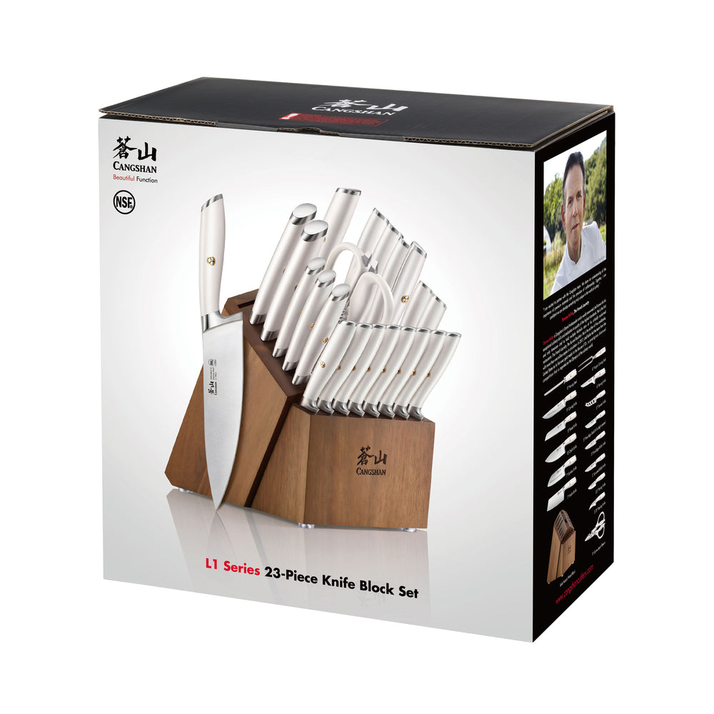 
                  
                    Load image into Gallery viewer, L &amp;amp; L1 Series 23-Piece Classic Knife Block Set, Forged German Steel
                  
                