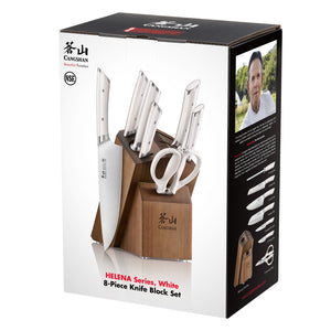 
                  
                    Load image into Gallery viewer, HELENA Series Knife Block Set, Forged German Steel, Acacia Block
                  
                