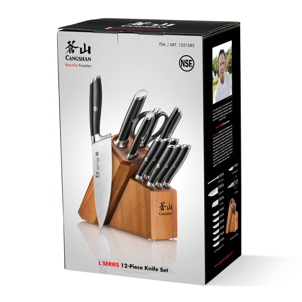 
                  
                    Load image into Gallery viewer, L &amp;amp; L1 Series 12-Piece Knife Set with 6 Steak Knives, Forged German Steel
                  
                