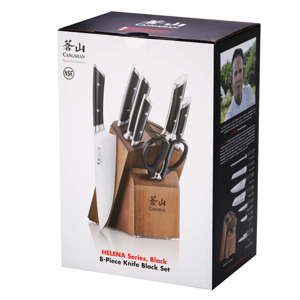 
                  
                    Load image into Gallery viewer, HELENA Series Knife Block Set, Forged German Steel, Acacia Block
                  
                