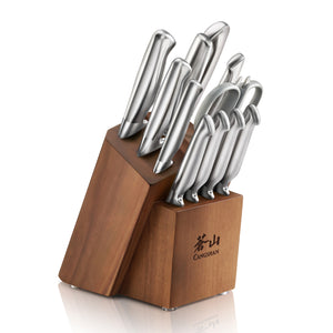 
                  
                    Load image into Gallery viewer, SANFORD Series 12-Piece Knife Block Set, Forged German Steel, Acacia Block, 1027150
                  
                