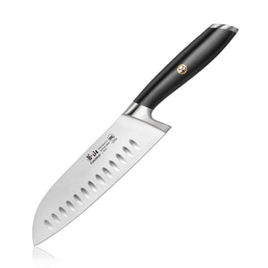 
                  
                    Load image into Gallery viewer, L Series 7-Inch Santoku Knife, Forged German Steel, Black, 1026894
                  
                