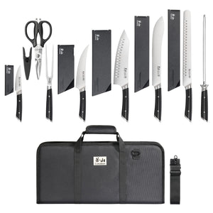 
                  
                    Load image into Gallery viewer, HELENA Series 9-Piece BBQ Knife Set with Black Bag, Forged German Steel
                  
                