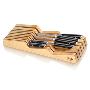 
                  
                    Load image into Gallery viewer, HELENA Series 7-Piece In-Drawer Knife Set, Forged German Steel, Bamboo Tray
                  
                