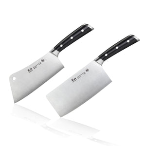 
                  
                    Load image into Gallery viewer, S &amp;amp; S1 Series 2-Piece Cleaver Knife Set, Forged German Steel
                  
                