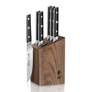 
                  
                    Load image into Gallery viewer, TC Series 6-Piece Steak Knife Block Set, Forged Swedish 14C28N Steel
                  
                