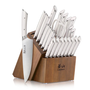 
                  
                    Load image into Gallery viewer, HELENA Series Knife Block Set, Forged German Steel, Acacia Block
                  
                