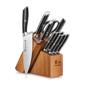 
                  
                    Load image into Gallery viewer, L &amp;amp; L1 Series 12-Piece Knife Set with 6 Steak Knives, Forged German Steel
                  
                