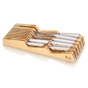 
                  
                    Load image into Gallery viewer, HELENA Series 8-Piece In-Drawer BBQ Knife Set, Forged German Steel, Bamboo Tray
                  
                