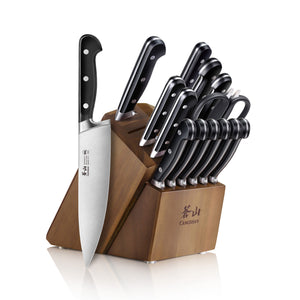 
                  
                    Load image into Gallery viewer, ADAMS Series 15-Piece Knife Block Set, Forged German Steel, Acacia Block
                  
                