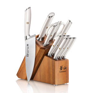 
                  
                    Load image into Gallery viewer, L &amp;amp; L1 Series 12-Piece Knife Set with 6 Steak Knives, Forged German Steel
                  
                