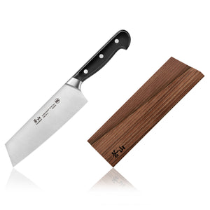 
                  
                    Load image into Gallery viewer, TV2 Series 7-Inch Nakiri Knife with Wood Sheath, Forged Swedish 14C28N Steel, 1022902
                  
                