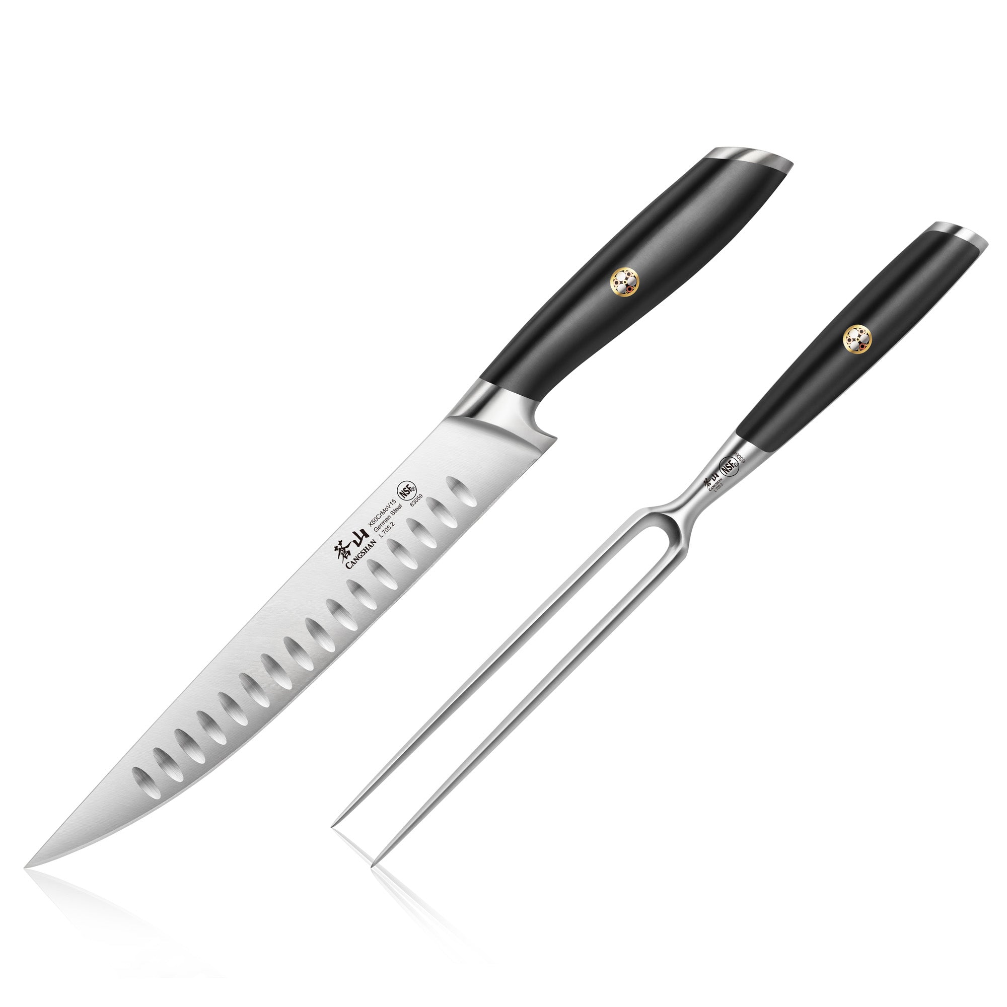 L Series 2-Piece Carving Set, Forged German Steel, Black, 1026955