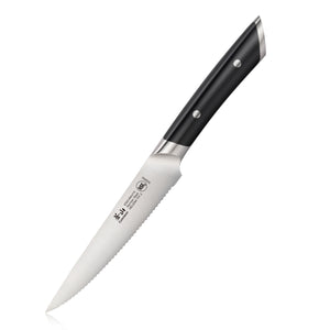 
                  
                    Load image into Gallery viewer, HELENA Series 5-Inch Serrated Utility Knife, Forged German Steel
                  
                