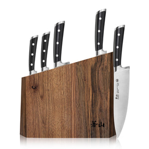 
                  
                    Load image into Gallery viewer, TS Series 6-Piece Knife Block Set, Forged Swedish 14C28N Steel, Walnut Block, 1024876
                  
                