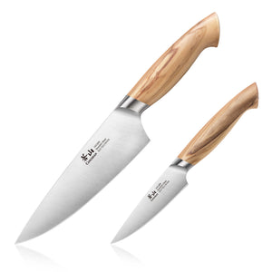 
                  
                    Load image into Gallery viewer, OLIV Series 2-Piece Starter Knife Set, Forged Swedish 14C28N Steel, 501660
                  
                