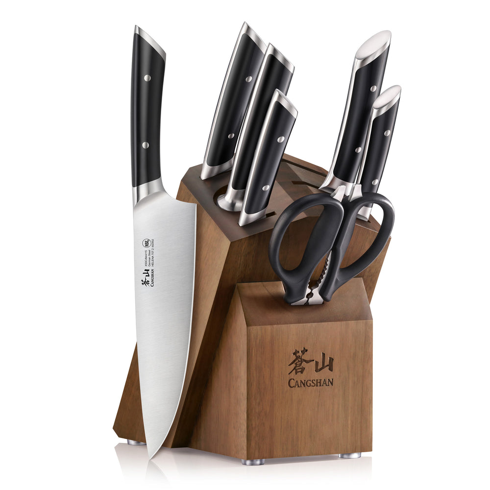 
                  
                    Load image into Gallery viewer, HELENA Series Knife Block Set, Forged German Steel, Acacia Block
                  
                