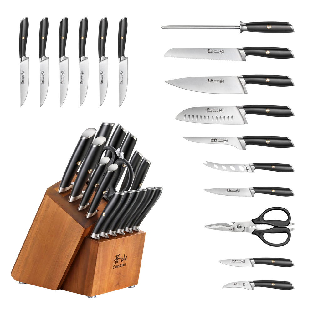 
                  
                    Load image into Gallery viewer, L &amp;amp; L1 Series 17-Piece Knife Set, Forged German Steel
                  
                