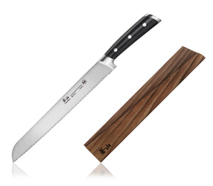 
                  
                    Load image into Gallery viewer, TS Series 10.25-Inch Bread Knife with Ash Wood Sheath, Forged Swedish 14C28N Steel, 1020649
                  
                