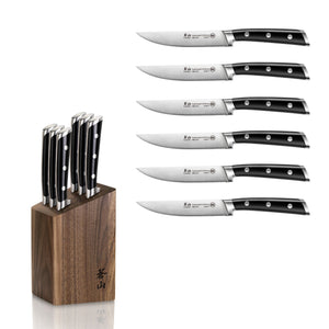 
                  
                    Load image into Gallery viewer, TS Series 6-Piece Knife Block Set, Forged Swedish 14C28N Steel
                  
                