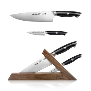 
                  
                    Load image into Gallery viewer, TKSC TAI 3-Piece Knife Block Set, Forged Swedish Powder Steel, Thomas Keller Signature Collection, Black, 1024678
                  
                