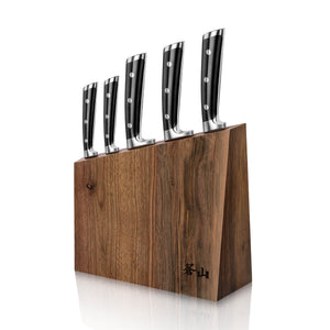 
                  
                    Load image into Gallery viewer, TS Series 6-Piece Knife Block Set, Forged Swedish 14C28N Steel, Walnut Block, 1024876
                  
                